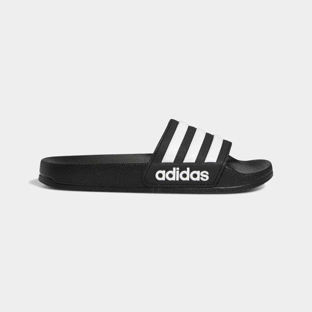 adidas Adilette Shower Slides, Core Black/White/Core Black, 6 US Unisex Big Kid