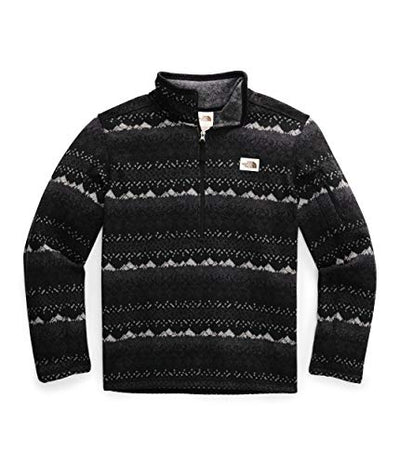 THE NORTH FACE Men's Gordon Lyons ¼ Zip Pullover, TNF Black Landscape Print, X-Large