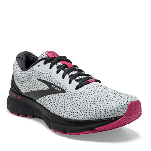 Brooks Women's Trace Neutral Running Shoe - Ebony/White/Pink - 9.5