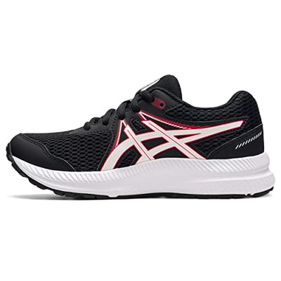 ASICS Girl's Contend 7 GS (Little Kid/Big Kid) Black/Electric Red 2 Little Kid M