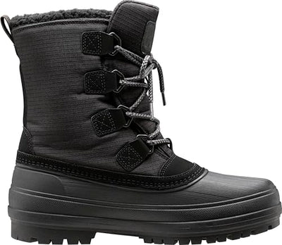 Helly-Hansen Men's Gamvik Winter Boots, Waterproof, Removable Insulated Felt Sock, Faux Fur Top Lining, 990 Black, 12