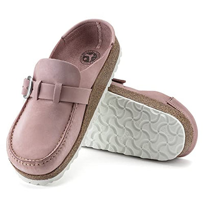 Birkenstock Unisex Buckley Clog, Soft Pink Nubuck, Size 37 EU (6-6.5 N US Women)