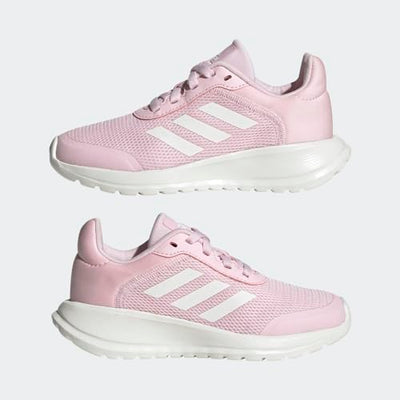 adidas Tensor Run 2.0 Shoe, Clear Pink/Chalk White/Clear Pink (Lace-Up), 6 US Unisex Big Kid