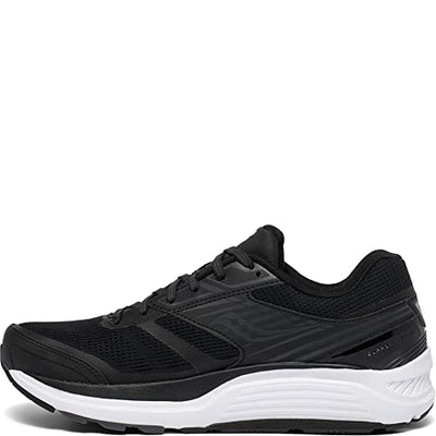 Saucony Women's Echelon 8 Running Shoe, Black/White, 10.5 Wide