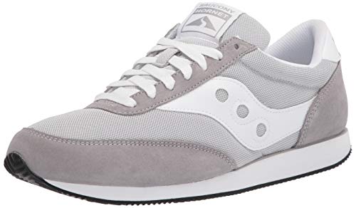 Saucony Men's Hornet Sneaker, Grey/White, 10.5 Medium