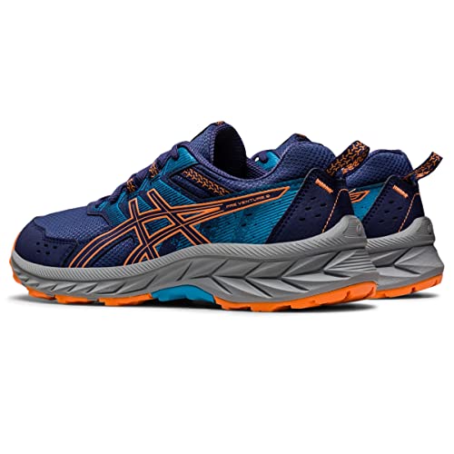 ASICS Kid's PRE Venture 9 Grade School Running Shoes, 3, Indigo Blue/Sun Peach