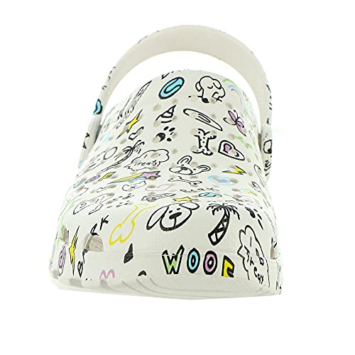 Skechers Foamies FootstepsOodles of Doodles Womens Slip On 6 BM US WhiteMulti