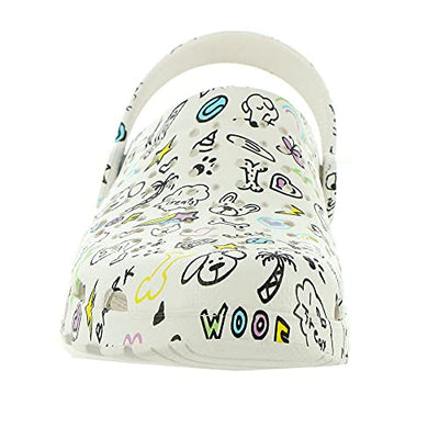 Skechers Foamies FootstepsOodles of Doodles Womens Slip On 6 BM US WhiteMulti