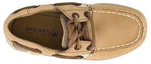 Sperry Bluefish Boat Shoe (Toddler/Little Kid/Big Kid),Linen/Oat,5.5 W US Big Kid