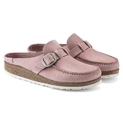 Birkenstock Unisex Buckley Clog, Soft Pink Nubuck, Size 37 EU (6-6.5 N US Women)