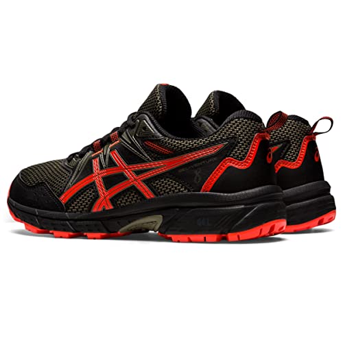 ASICS Kid's Gel-Venture 8 Grade School Running Shoes, 2, Black/Cherry Tomato