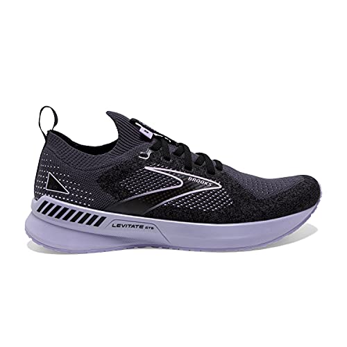 Brooks Women’s Levitate StealthFit GTS 5 Supportive Running Shoe - Black/Ebony/Lilac - 6