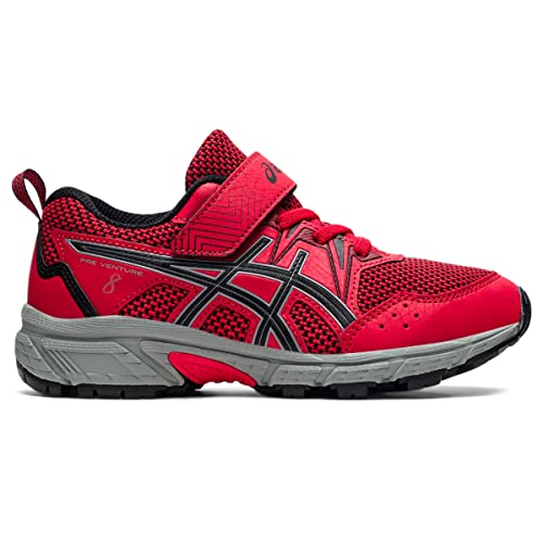 ASICS Kid's PRE Venture 8 Pre-School Running Shoes, K13, Electric RED/Black