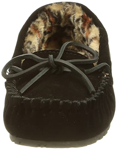 Sperry Women's Junior Trapper Lace-Up Slippers, Black Leopard, 10 M US