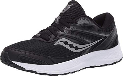 Saucony Men's Cohesion 13 Walking Shoe, Black | White, 7.5 M US