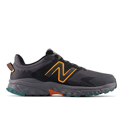 New Balance Men's Fresh Foam 510 V6 Trail Running Shoe, Magnet/Black/Hot Marigold, 7 X-Wide