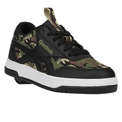 HEELYS Boy's Court Low (Little Kid/Big Kid/Adult) Black/Cap Olive/Safari Men's 7 M