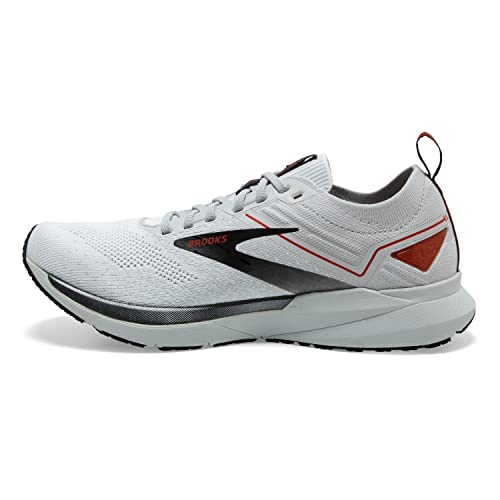 Brooks Ricochet 3 Men's Neutral Running Shoe - White/Grey/Cinnabar - 12.5