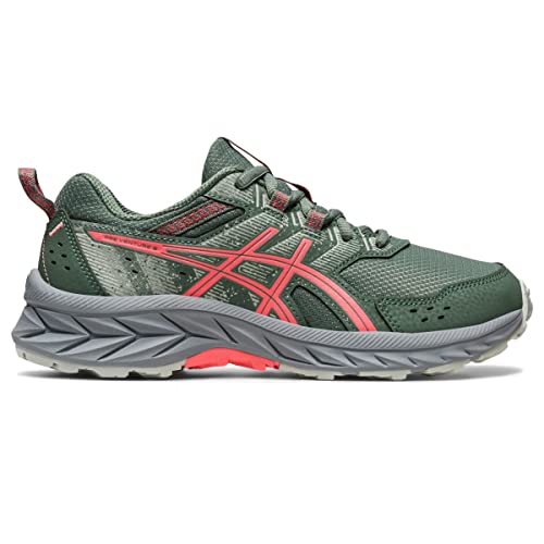 ASICS Kid's PRE Venture 9 Grade School Running Shoes, 1, Ivy/Papaya