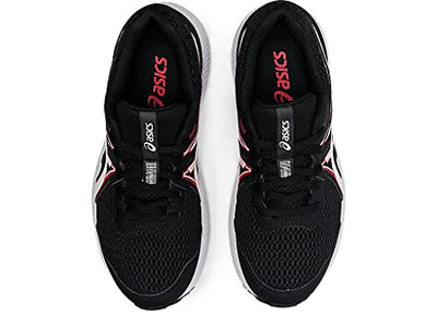 ASICS Girl's Contend 7 GS (Little Kid/Big Kid) Black/Electric Red 2 Little Kid M