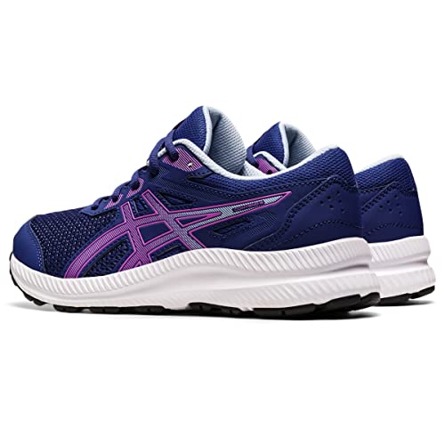 ASICS Kid's Contend 8 Grade School Running Shoes, 3.5, Dive Blue/Orchid