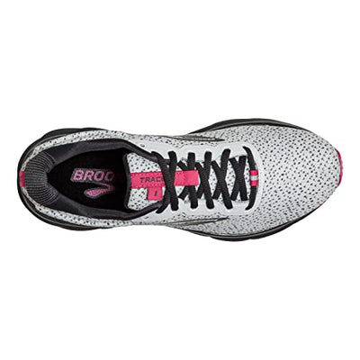 Brooks Women's Trace Neutral Running Shoe - Ebony/White/Pink - 9.5