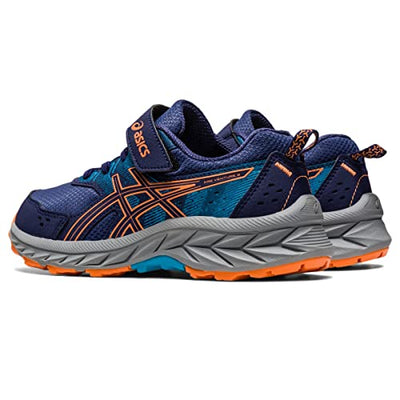 ASICS Kid's PRE Venture 9 Pre-School Running Shoes, K11, Indigo Blue/Sun Peach