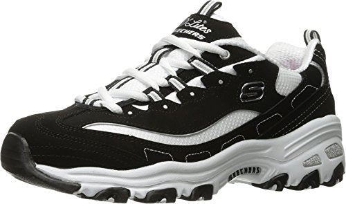 Skechers D'Lites - Biggest Fan Black/White 12 D - Wide