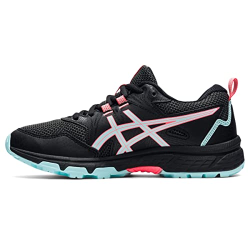 ASICS Kid's Gel-Venture 8 Grade School Running Shoes, 2, Black/Clear Blue