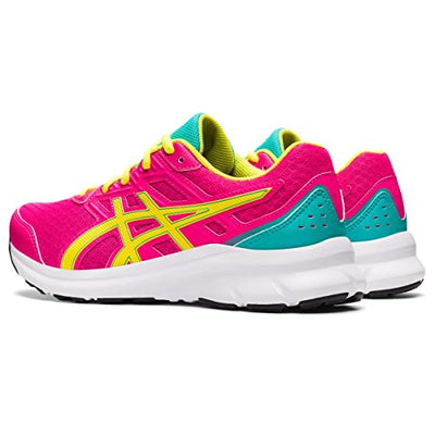 ASICS Kid's JOLT 3 Grade School Running Shoes, 1.5, Pink GLO/Sour Yuzu