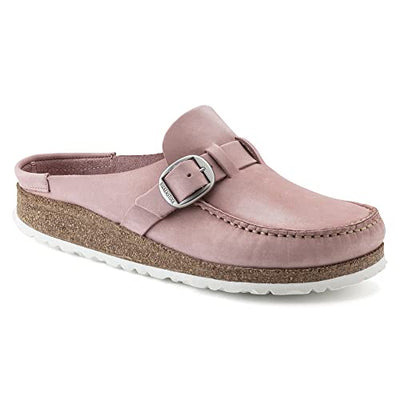 Birkenstock Unisex Buckley Clog, Soft Pink Nubuck, Size 37 EU (6-6.5 N US Women)