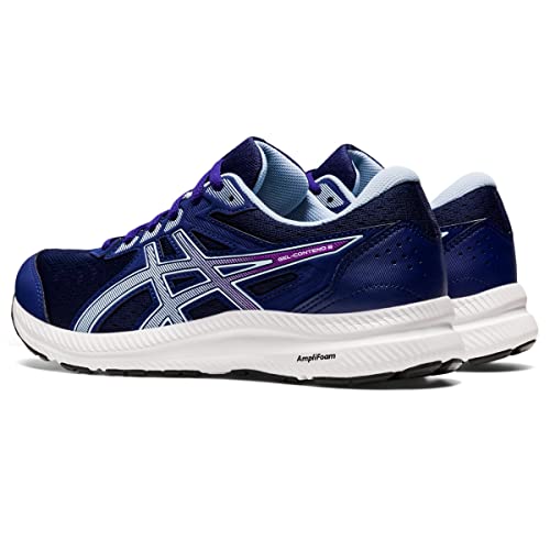 ASICS Women's Gel-Contend 8 Running Shoes, 10.5, Dive Blue/Soft Sky