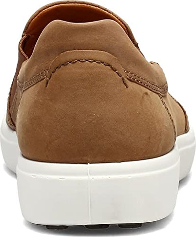 ECCO Men's Soft 7 Street Perforated Slip On Sneaker, Camel, 10-10.5