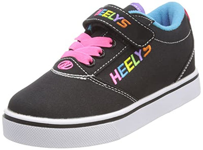 HEELYS Girl's Pro 20 X2 (Little Kid/Big Kid) Black/Rainbow Multi 12 Little Kid M