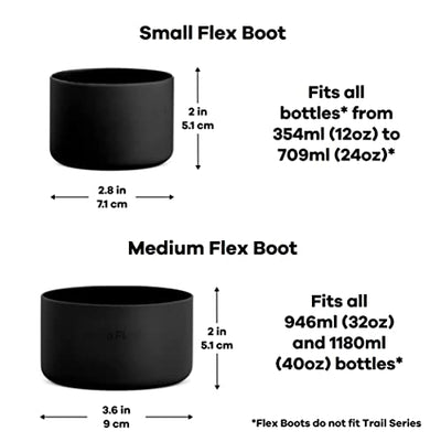 Hydro Flask Flex Boot - Accessory Silicone Water Bottle Protector - Dishwasher Safe, BPA-Free, Non-Toxic, Medium,Dew