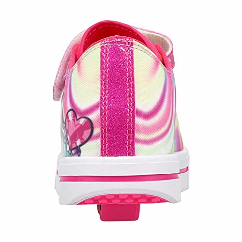 HEELYS Girl's Snazzy (Little Kid/Big Kid/Adult) Hot Pink/Multi Heart Swirl 1 Little Kid M