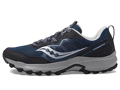 Saucony mens Excursion Tr16 Trail Running Shoe, Navy/Silver, 8.5 Wide US