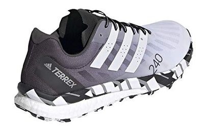 adidas Men's Terrex Speed Ultra Trail Running Shoe, Cloud White/Crystal White/Core Black - 7.5