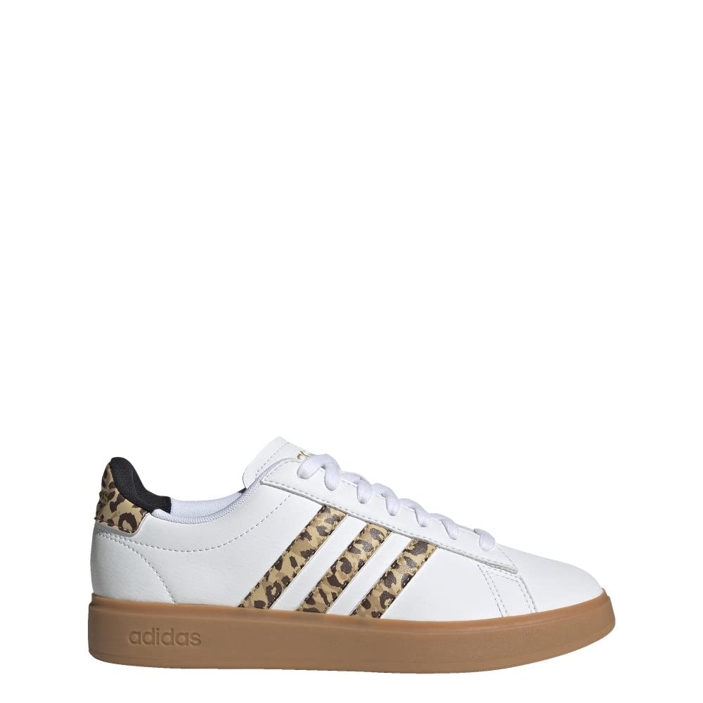 adidas Women's Grand Court Comfort Shoes 8 White/White/Black