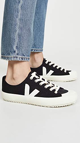 Veja Women's Nova Sneakers, Black/Pierre, 5 Medium US