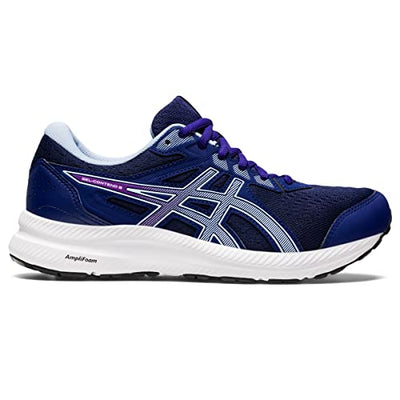 ASICS Women's Gel-Contend 8 Running Shoes, 10.5, Dive Blue/Soft Sky