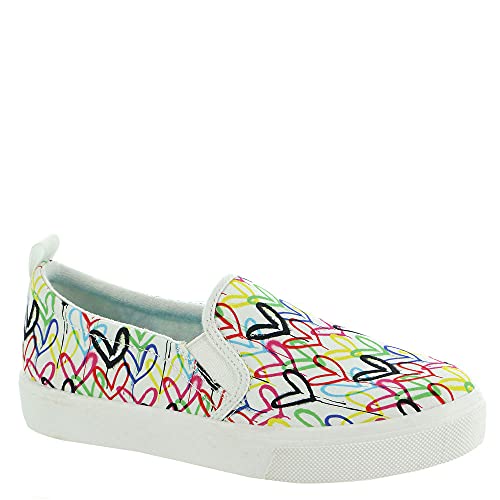 Skechers Street Poppy Drippin Love Women's Slip On 6.5 B(M) US White-Heart-Graffiti