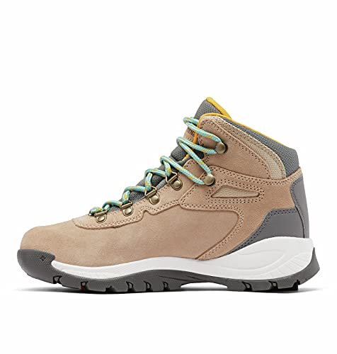 Columbia Women’s Newton Ridge Plus Waterproof Amped Hiking Boot, Waterproof Leather, Oxford Tan/Dusty Green, 10