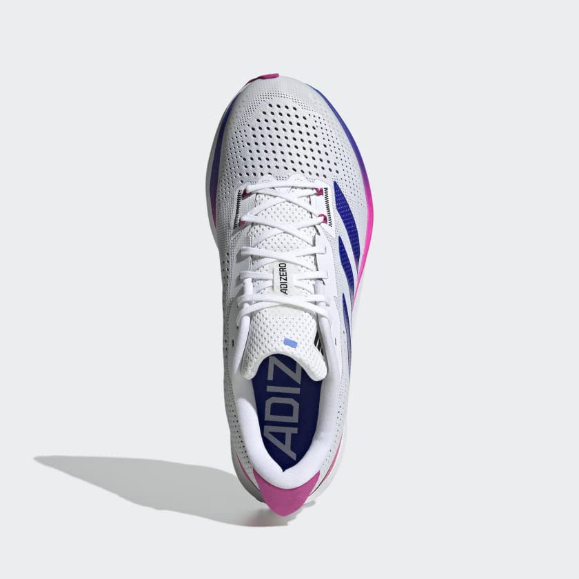 adidas Men's Adizero Sl 11 Cloud White/Lucid Blue/Lucid Fuchsia