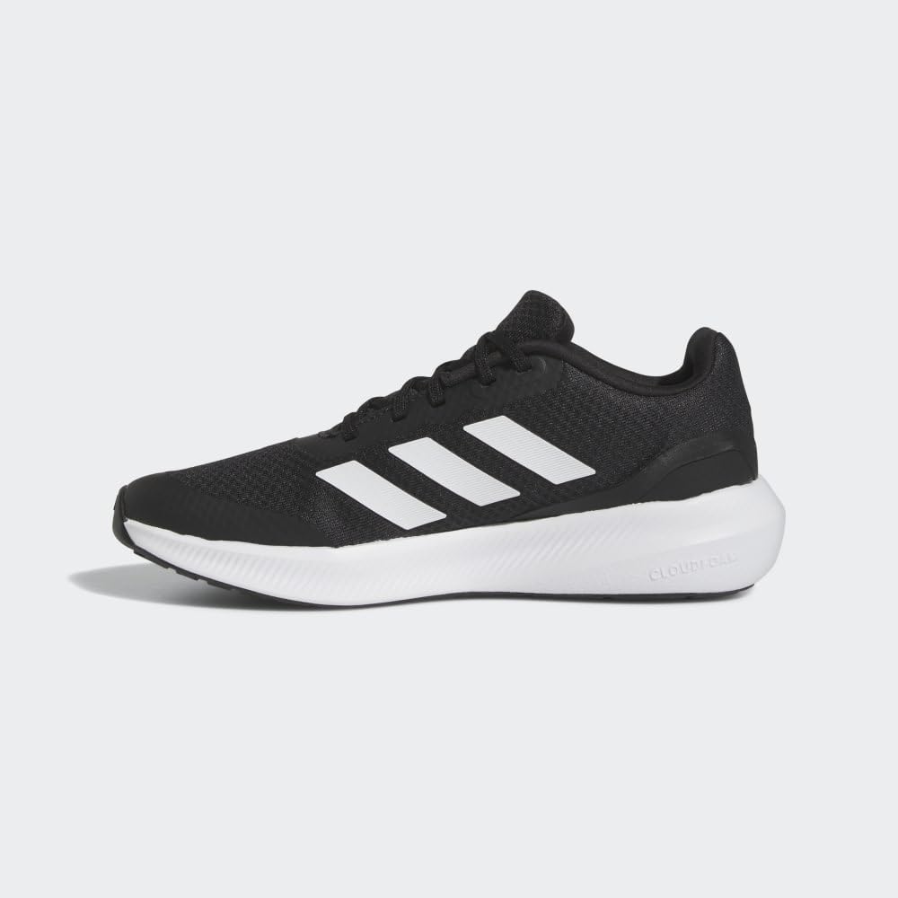 adidas Kids' Runfalcon 3.0 Elastic Lace Top Strap Running Shoe 7 Big Kid Black/White/Black