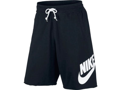 Nike Mens Aw77 French Terry Alumni Shorts (Black/White, XLarge)