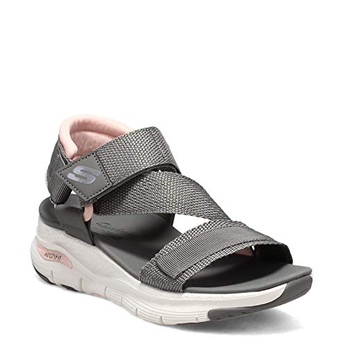 Skechers Arch Fit - Pop Retro Gray/Pink 8 B (M)