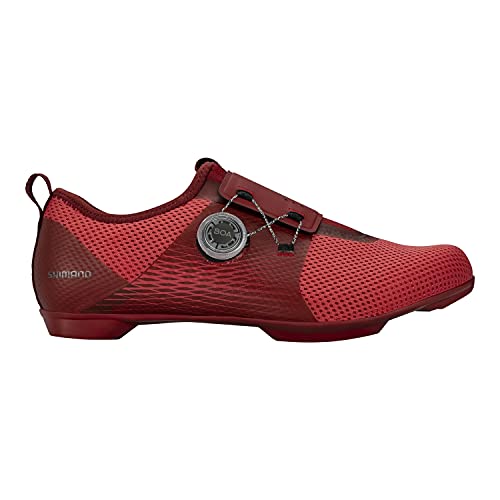 SHIMANO SH-IC500W Women's High Performance Indoor Cycling Shoe, Red, 9.5 (EU 42)