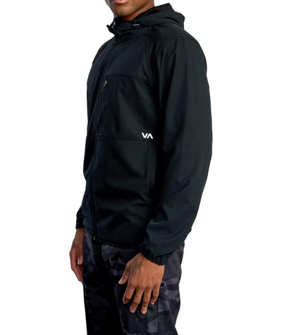 RVCA Men's Standard Sport Yogger II 4-Way Stretch Windbreaker Jacket, Black S125