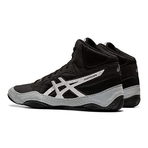 ASICS Men's Snapdown 2 Wrestling Shoes, Black/Silver, 6 W US